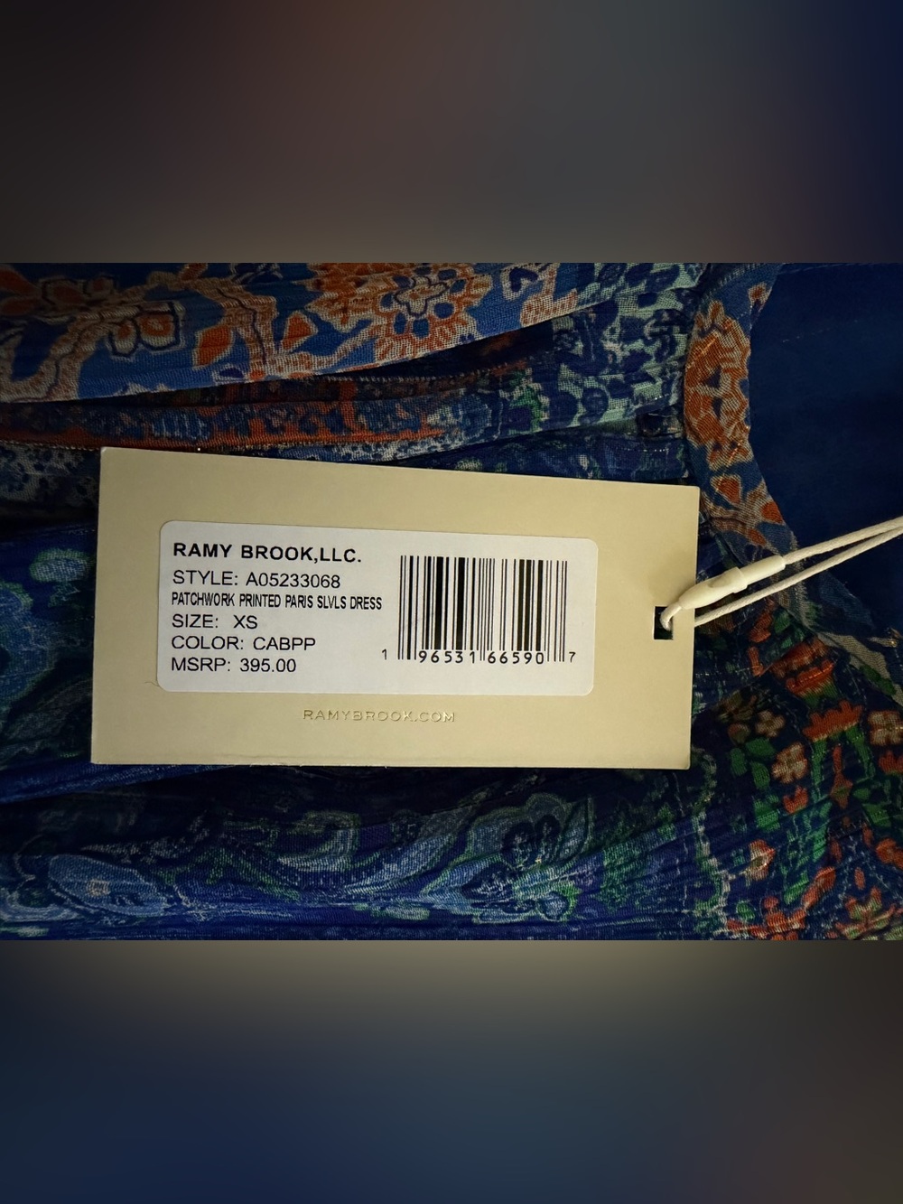 Ramy Brook Women’s Paris Cabana Blue Multi Patchwork Mini Dress Sz XS NWT $395 - Picture 7 of 12